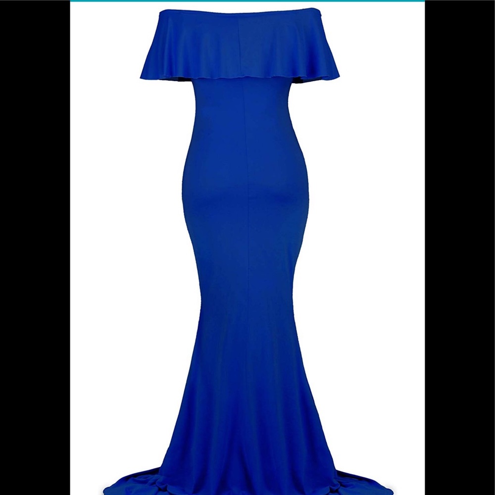 Royal blue maternity dress